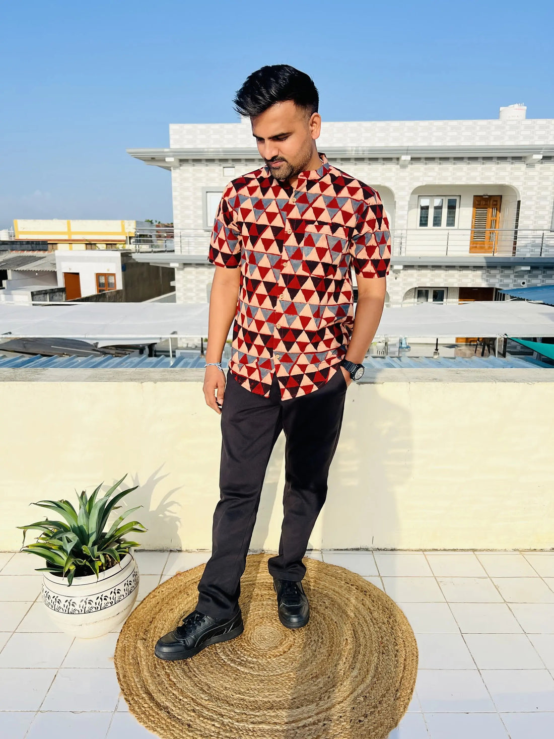 Ajarakh Natural Dyed Shirt RAKHIYO