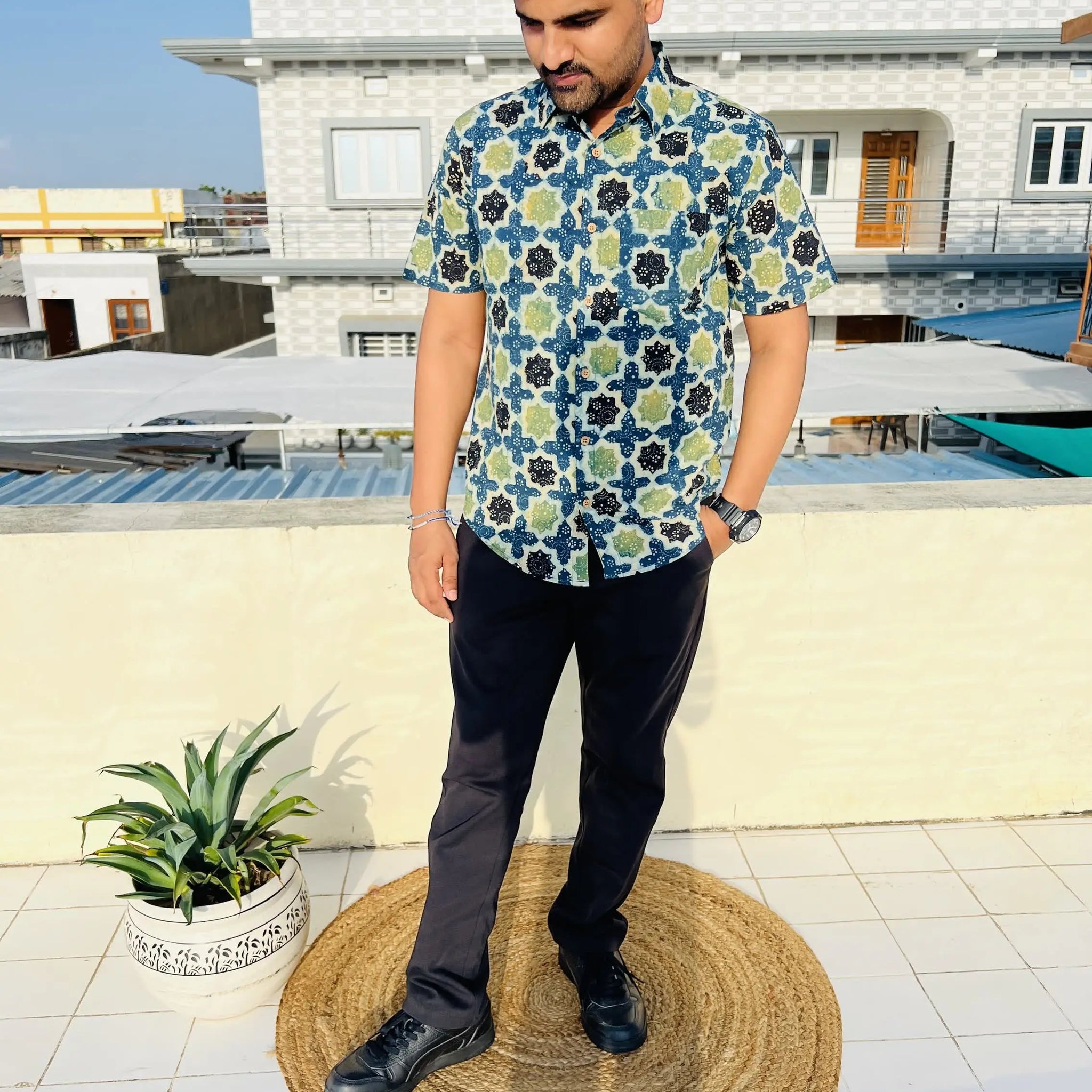 Ajarakh Natural Dyed Shirt RAKHIYO