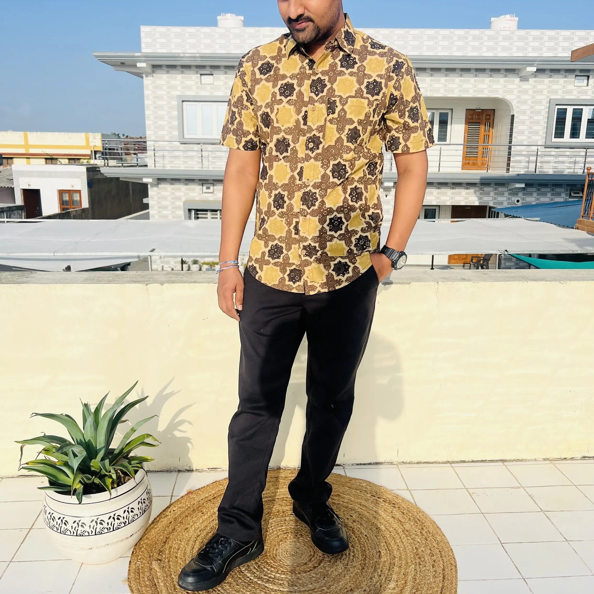 Ajarakh Natural Dyed Shirt RAKHIYO