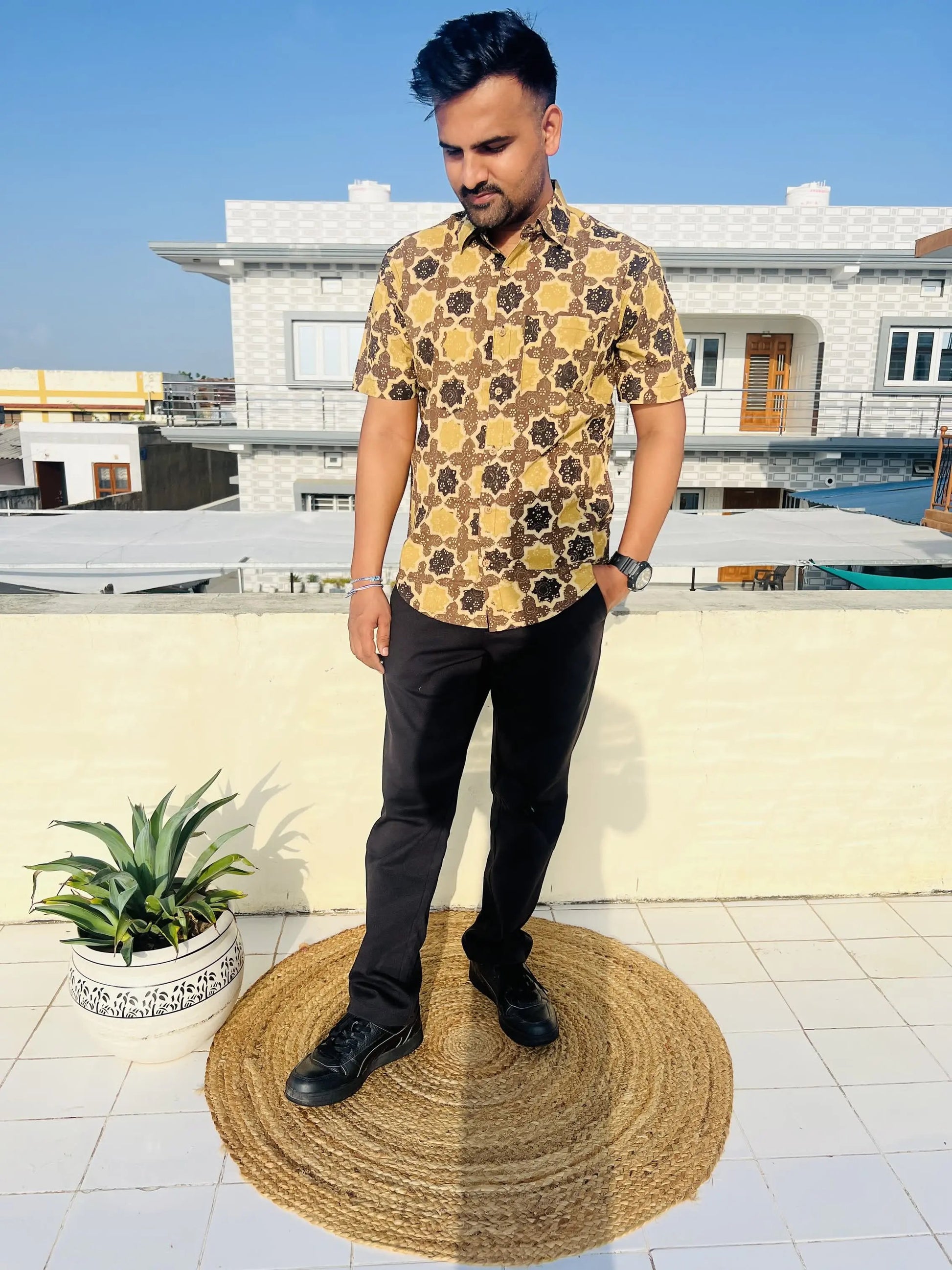 Ajarakh Natural Dyed Shirt RAKHIYO