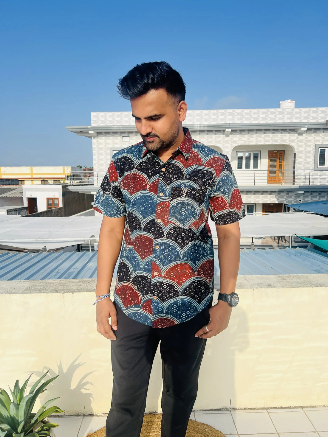 Ajarakh Natural Dyed Shirt RAKHIYO