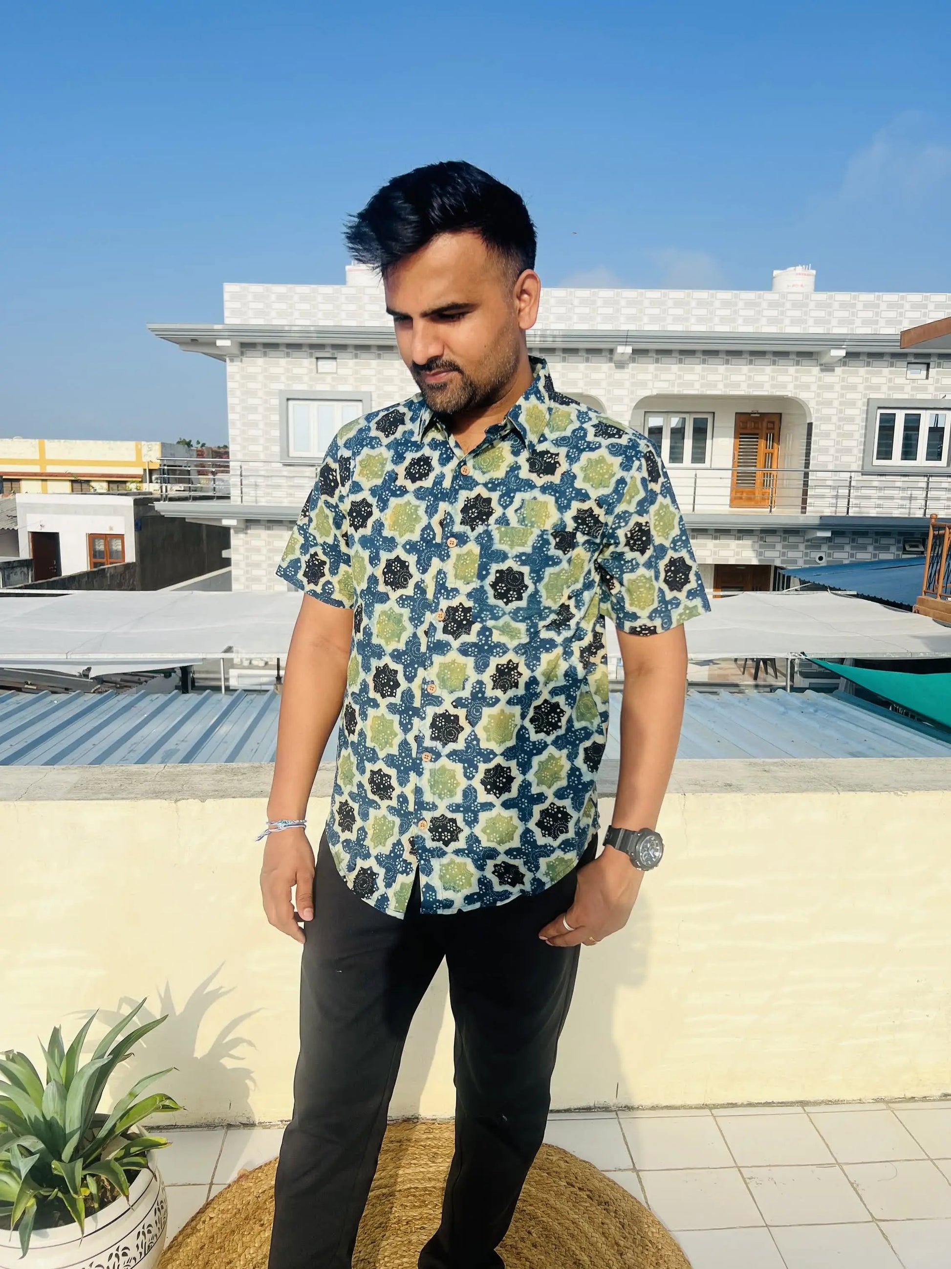 Ajarakh Natural Dyed Shirt RAKHIYO