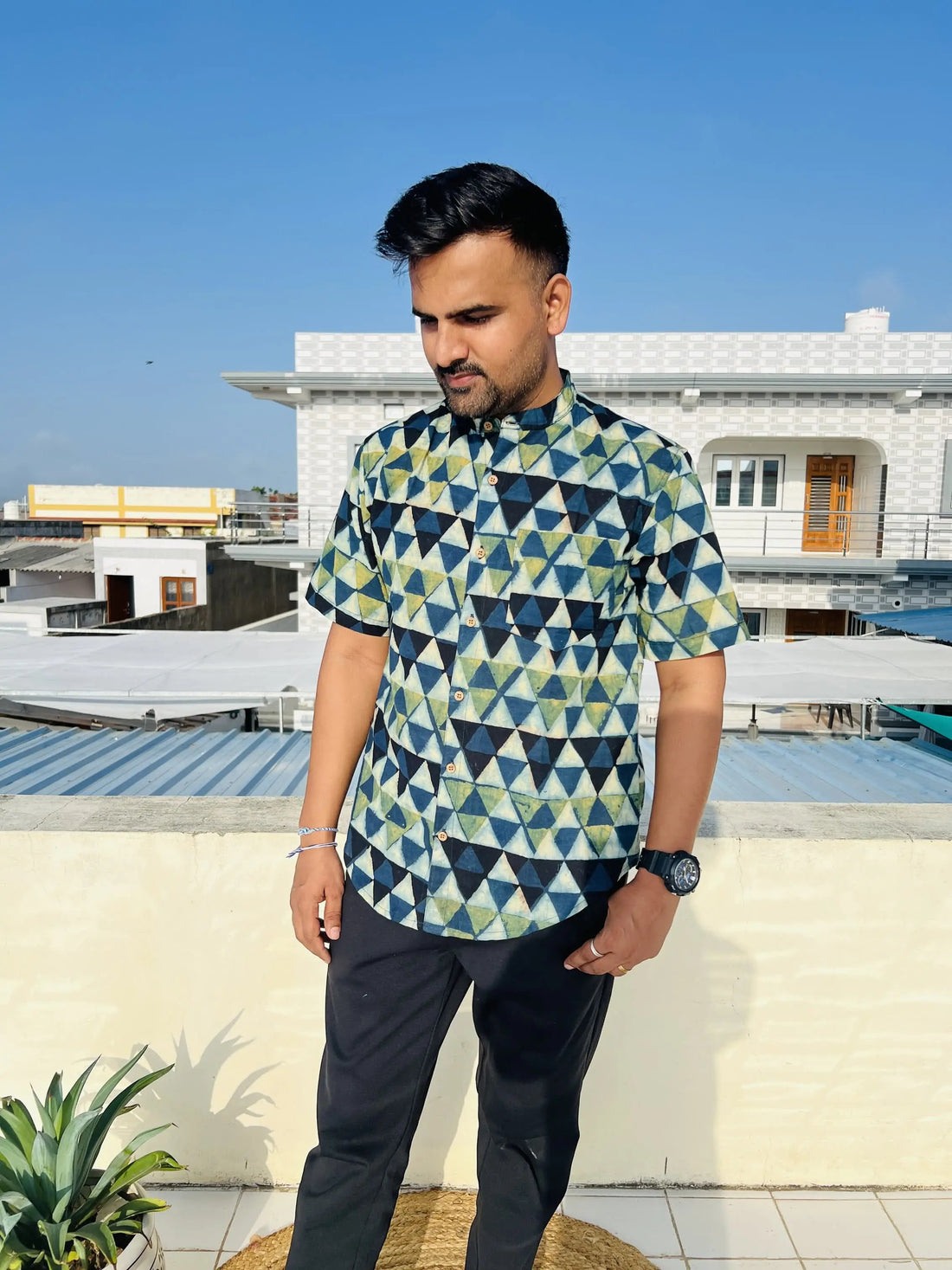 Ajarakh Natural Dyed Shirt RAKHIYO