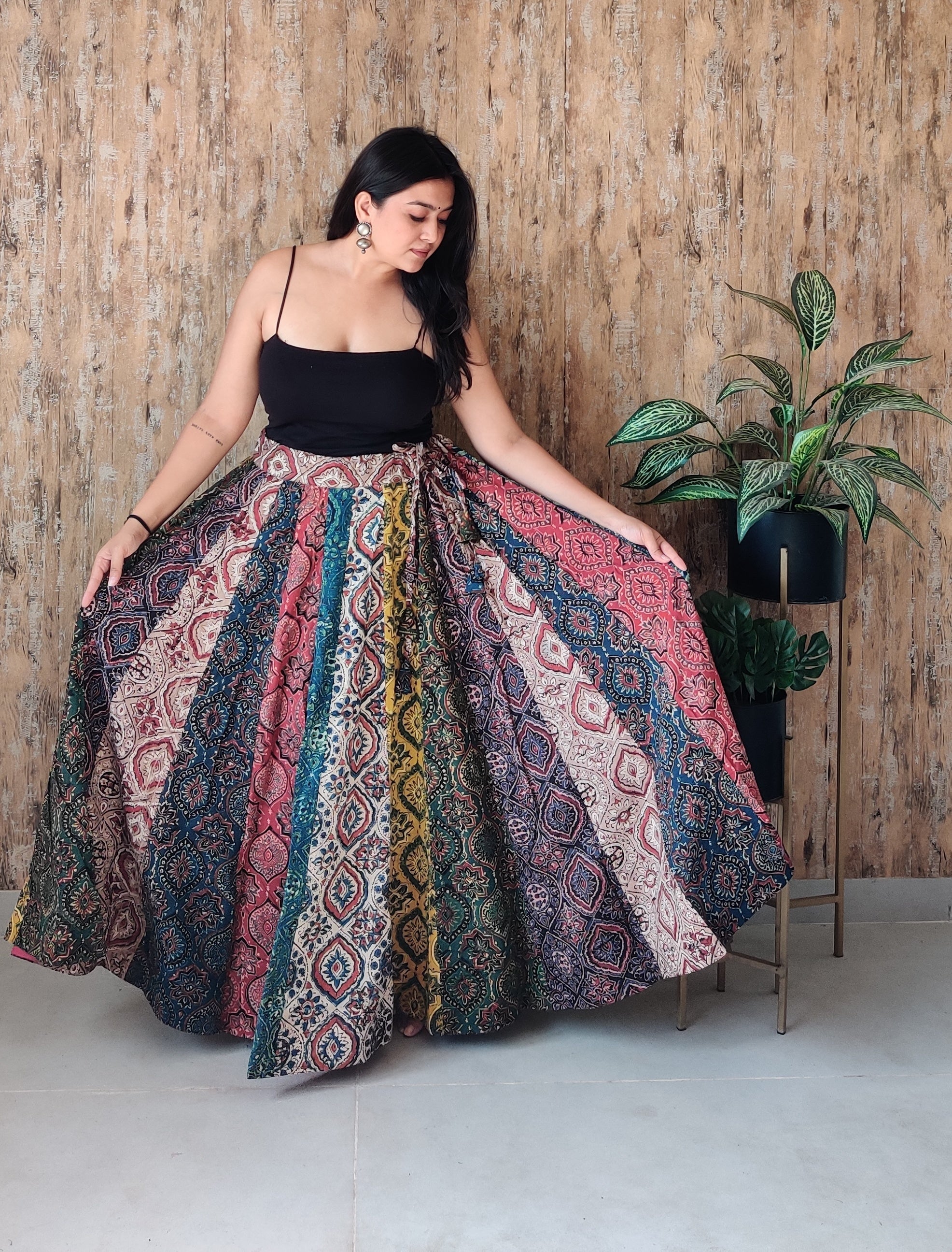 Ajarakh Multi Cotton Skirt