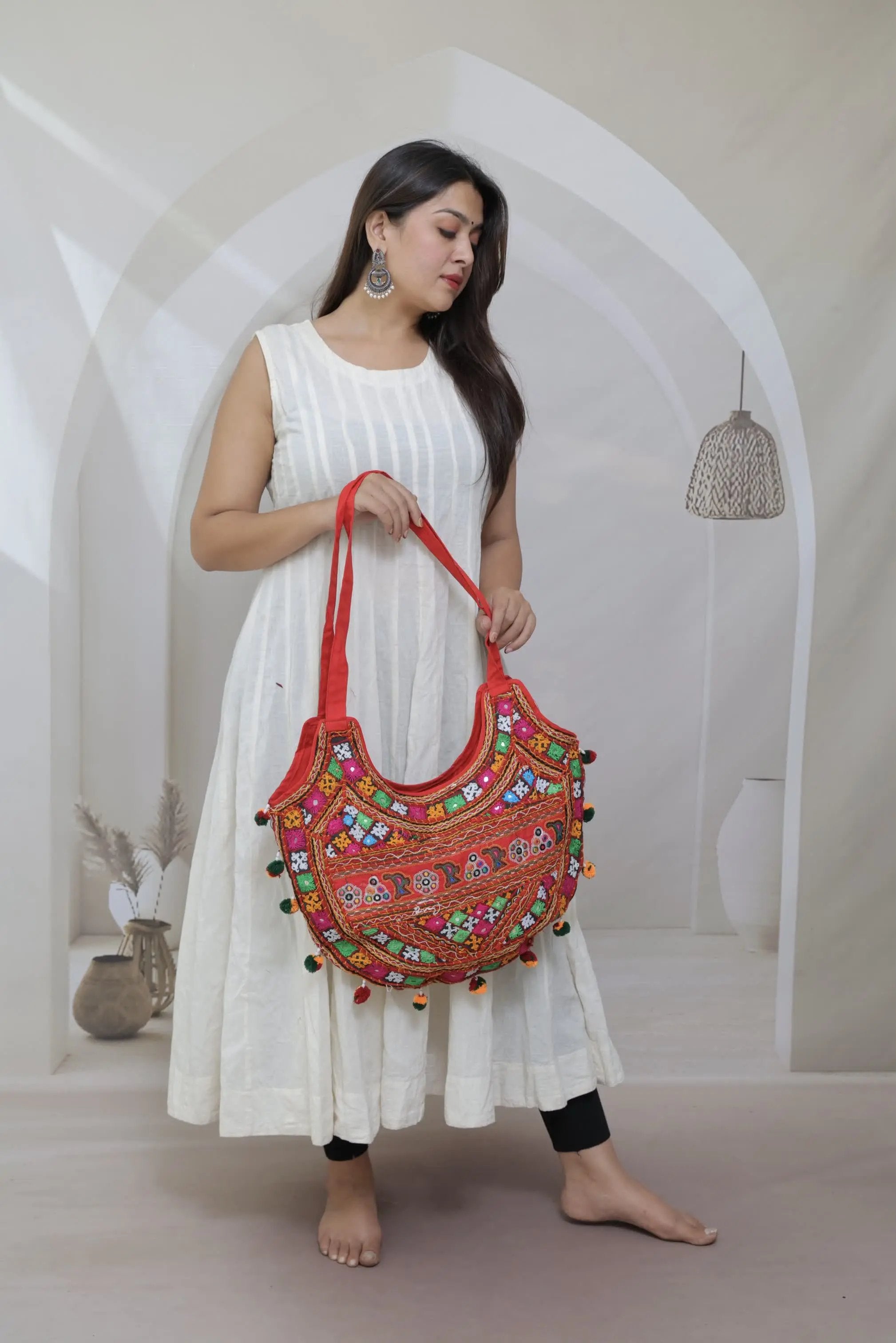 Kutchh Handwork Round Tote Bag RAKHIYO