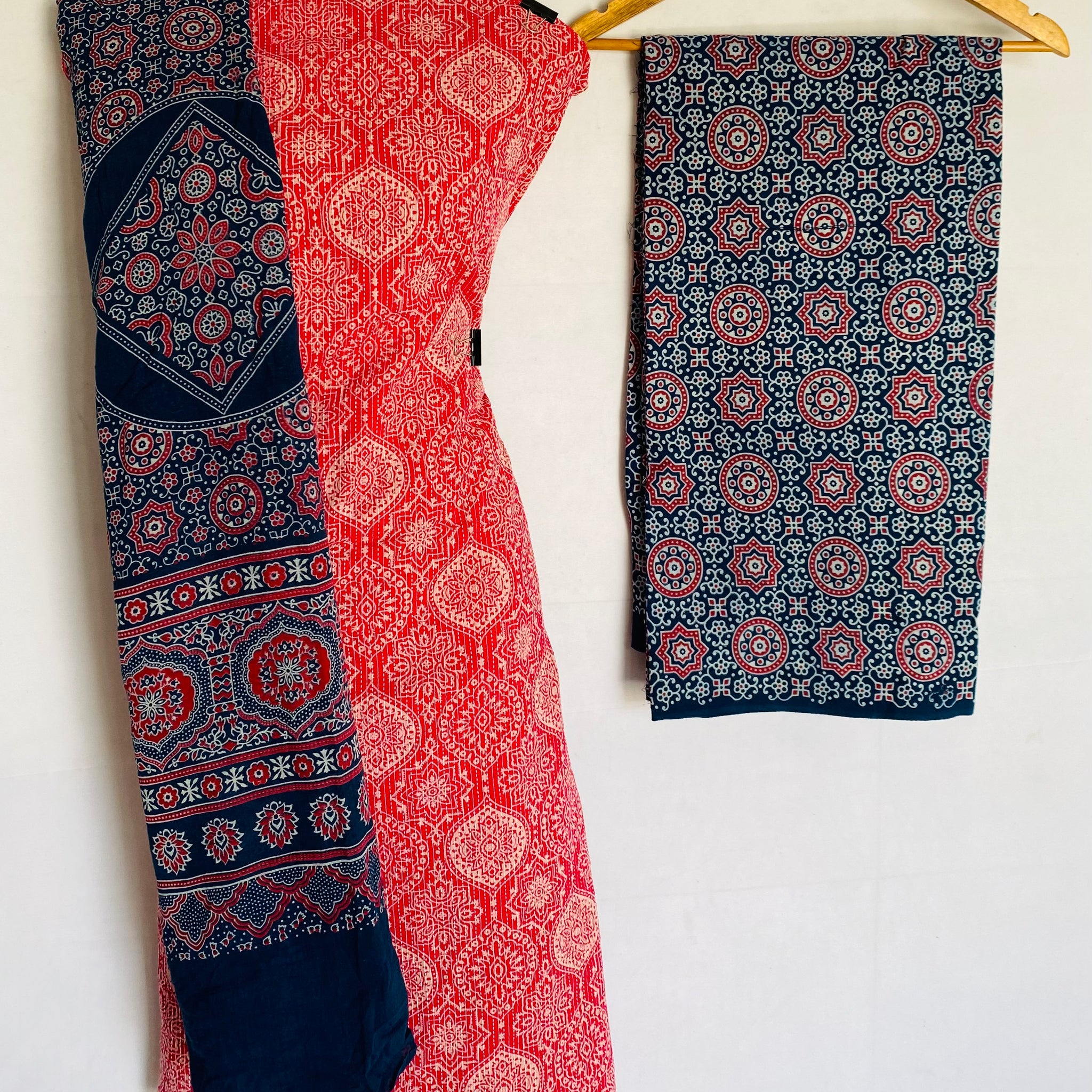 Ajarakh Kantha Cotton Suit Material