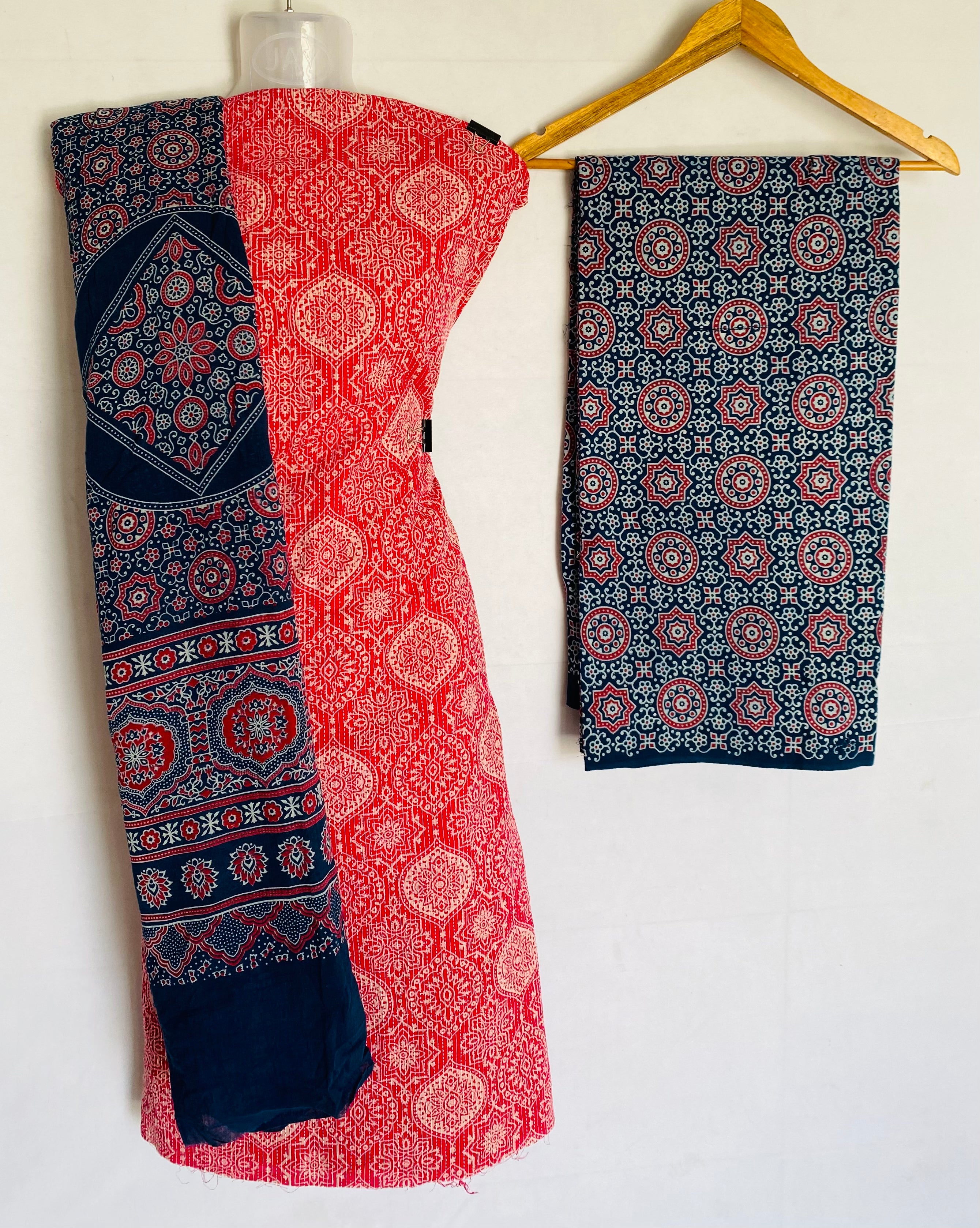 Ajarakh Kantha Cotton Suit Material