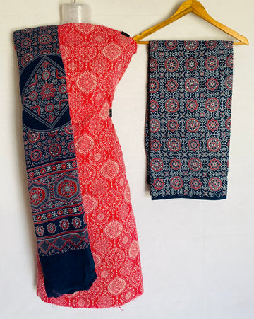 Ajarakh Kantha Cotton Suit Material