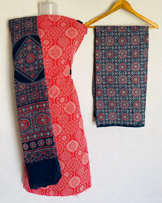 Ajarakh Kantha Cotton Suit Material