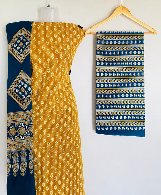 Ajarakh Kantha Cotton Suit Material