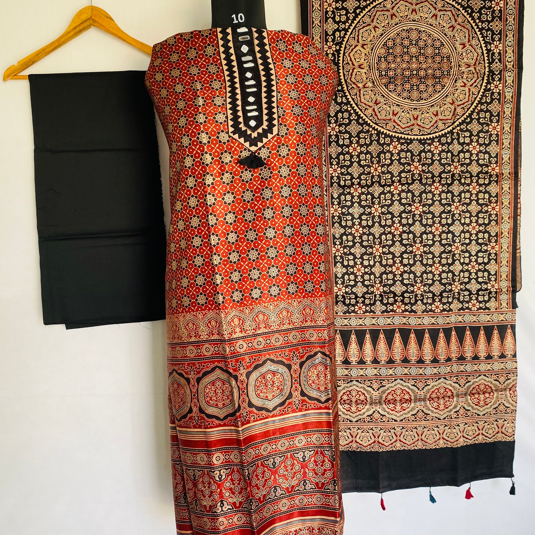 Ajarakh Mashroo Mirror Suit Material