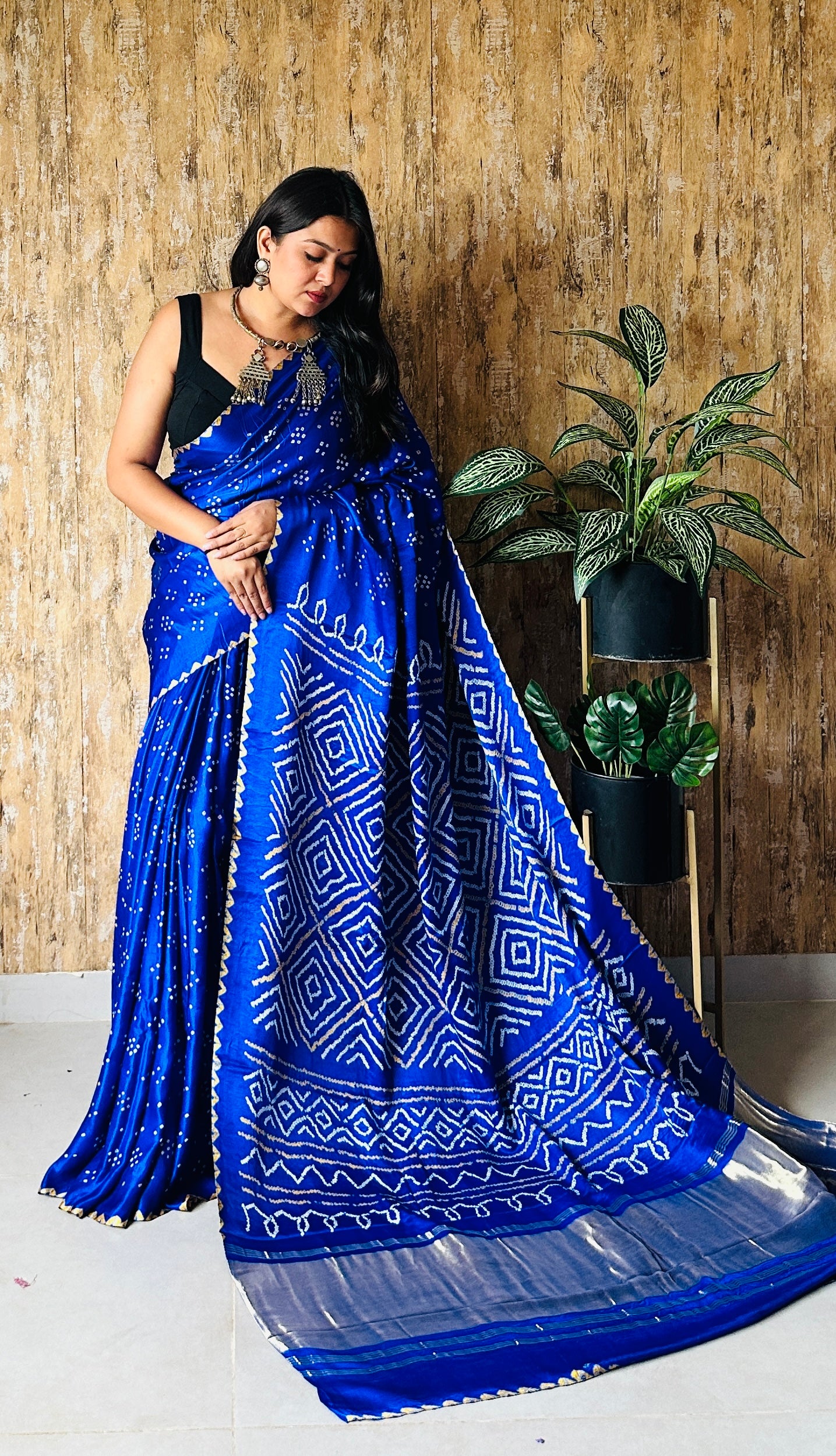 Premium Rai Bandhej Gaji Silk Saree