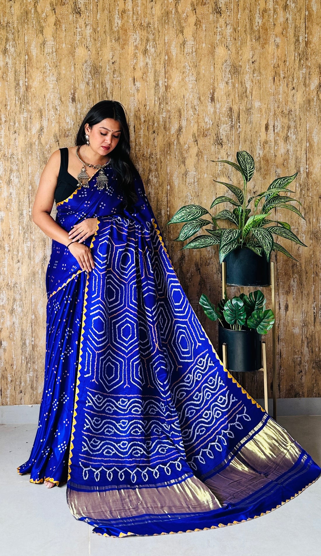 Premium Rai Bandhej Gaji Silk Saree