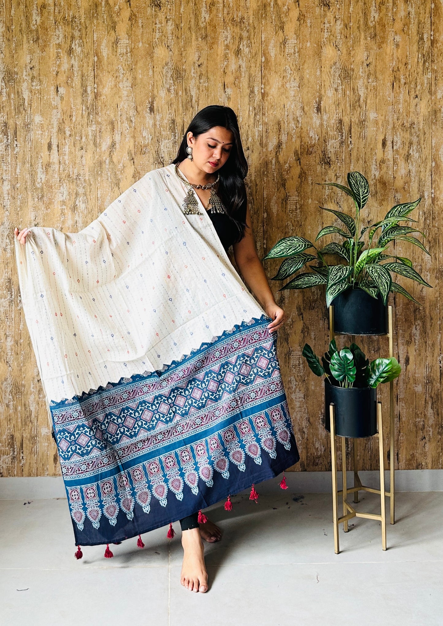 Kantha Cotton Dupatta