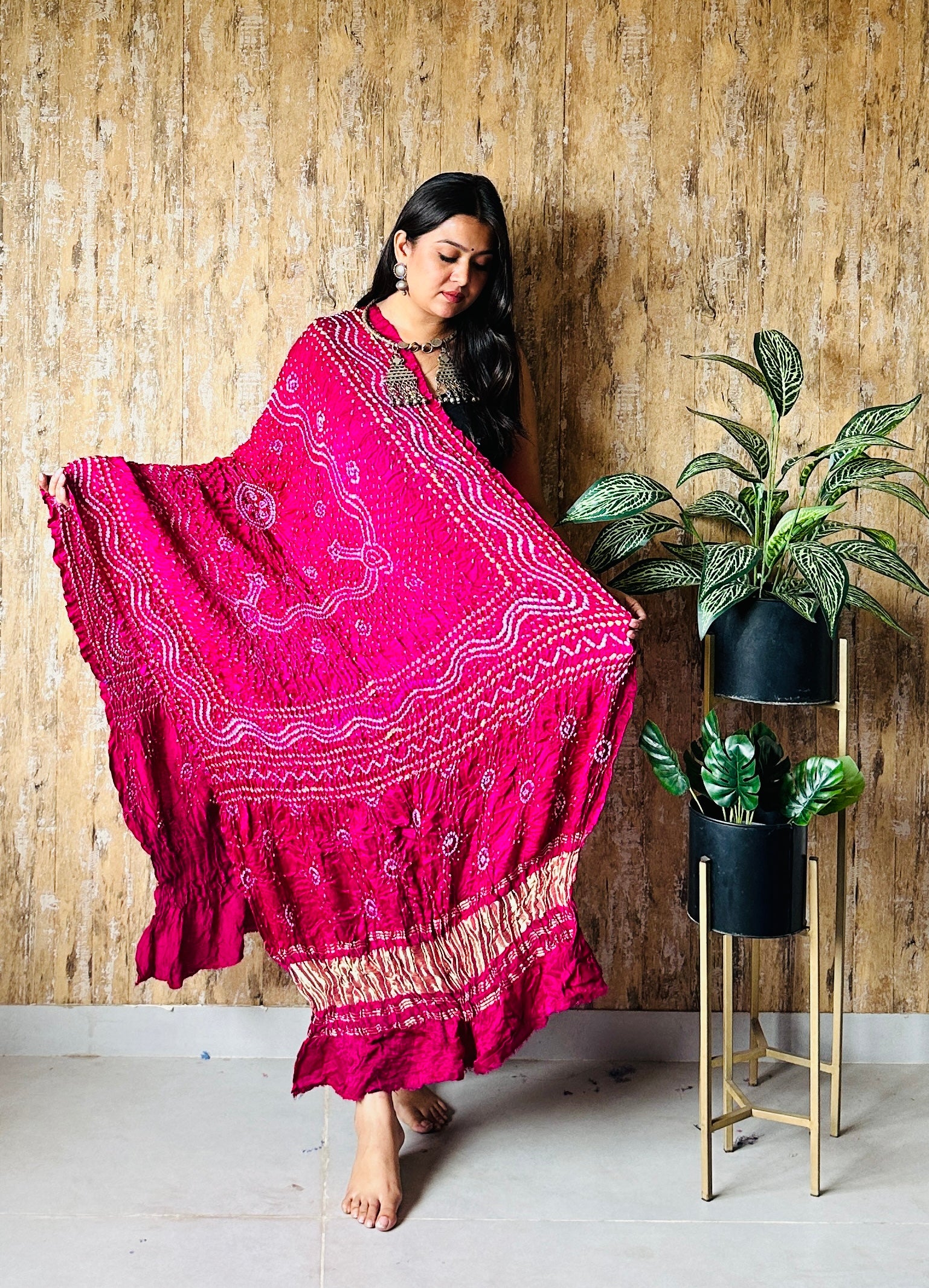Bandhej Chandrokhani Gaji Dupatta