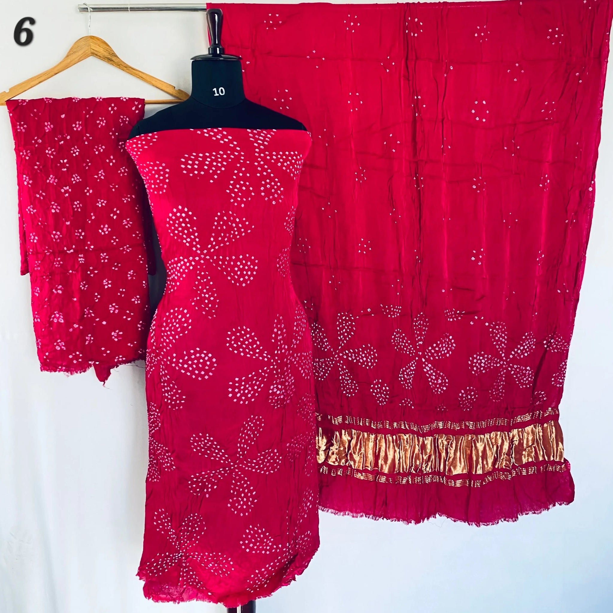 Bandhani Rai Bandhej Modal Silk Suit Material RAKHIYO