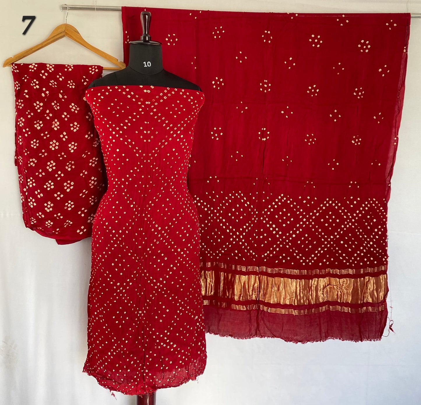 Bandhani Rai bandhej Modal Silk Suit Material