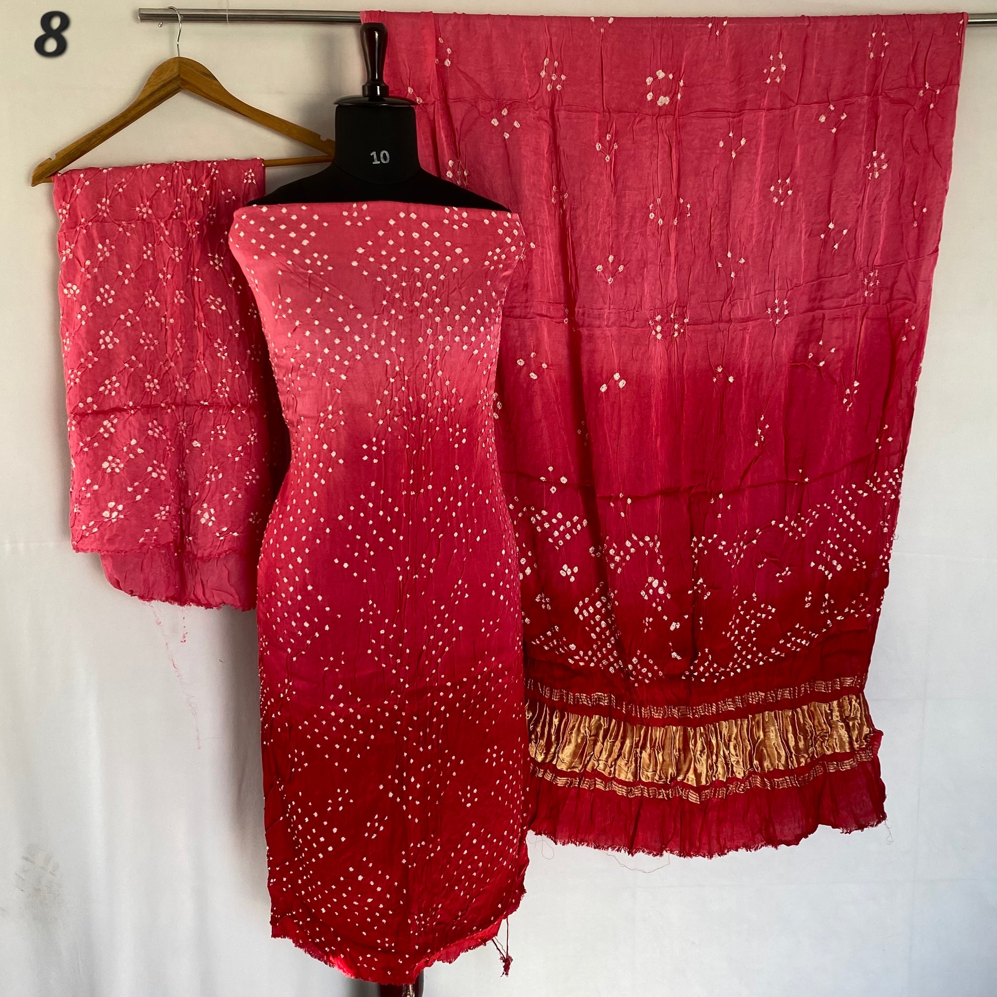 Bandhani Rai bandhej Modal Silk Suit Material