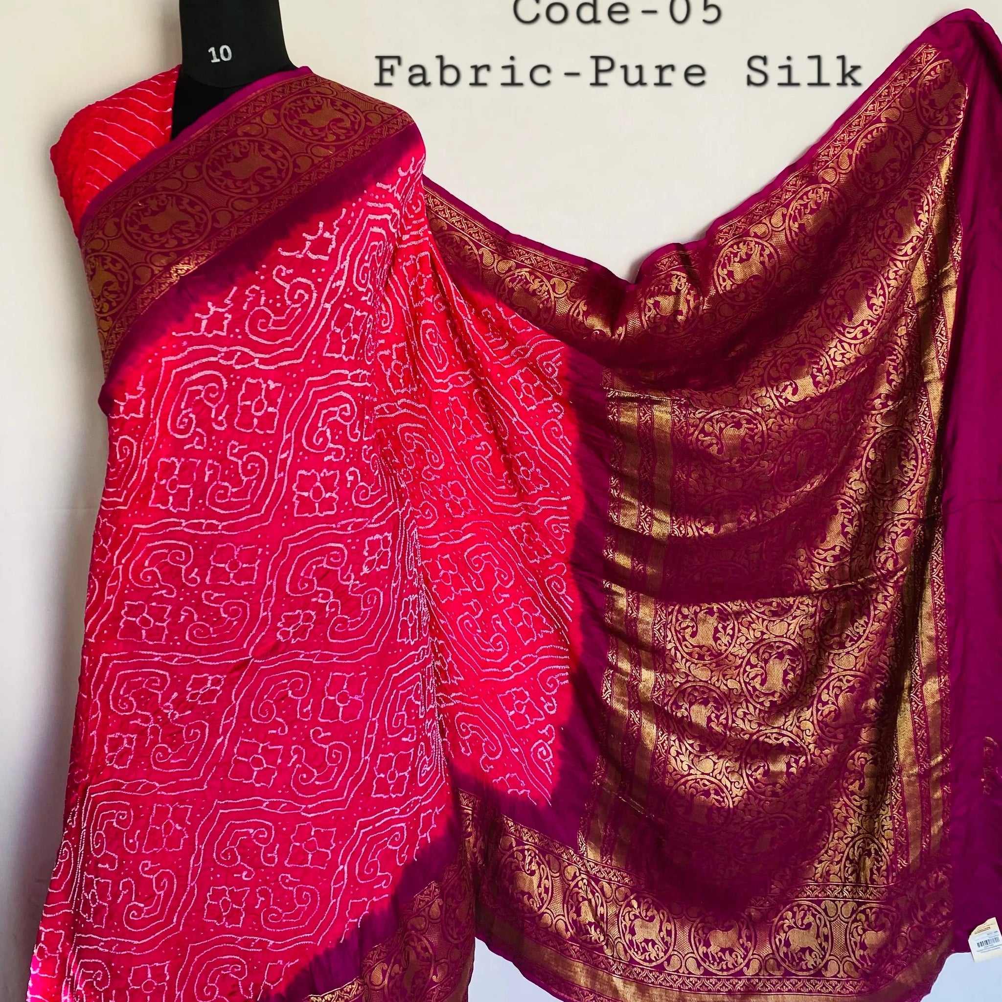 Premium Pure Silk Kanjivaram Bandhani RAKHIYO
