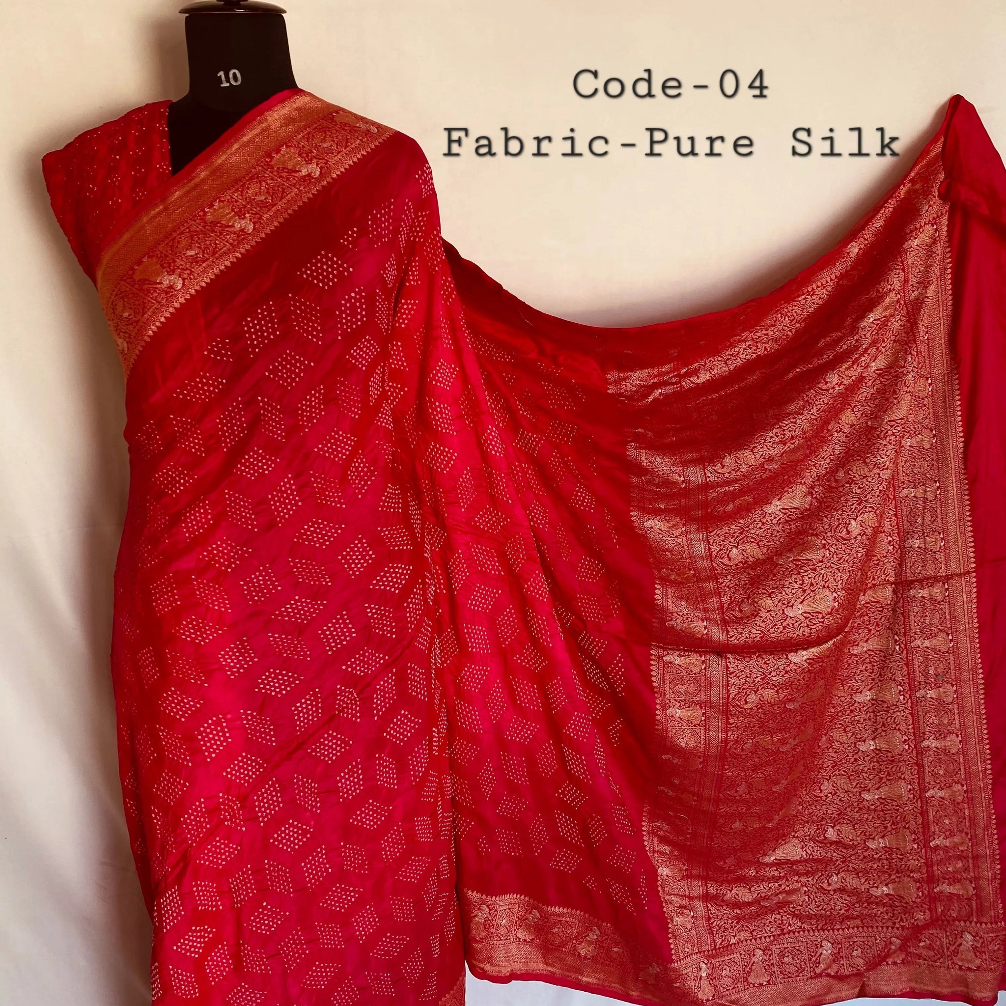 Premium Pure Silk Kanjivaram Bandhani RAKHIYO