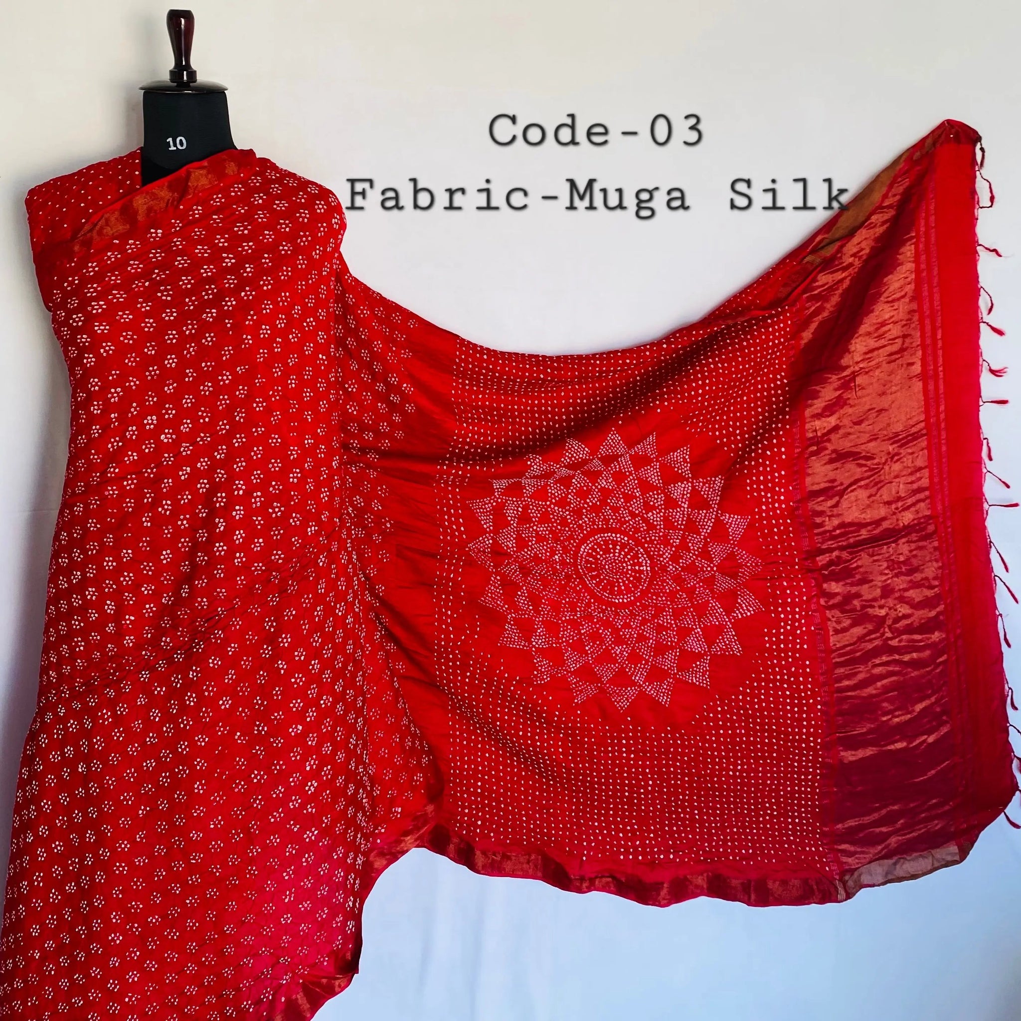 Premium Rai Bandhej Muga Silk Saree RAKHIYO