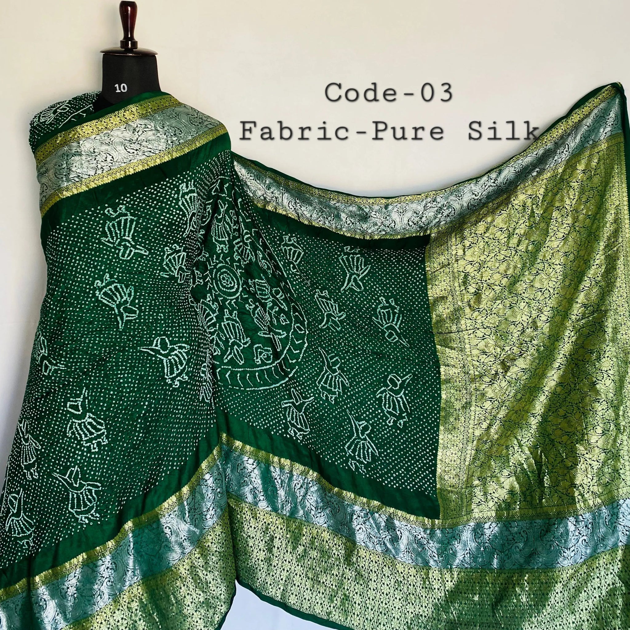 Premium Pure Silk Kanjivaram Bandhani RAKHIYO