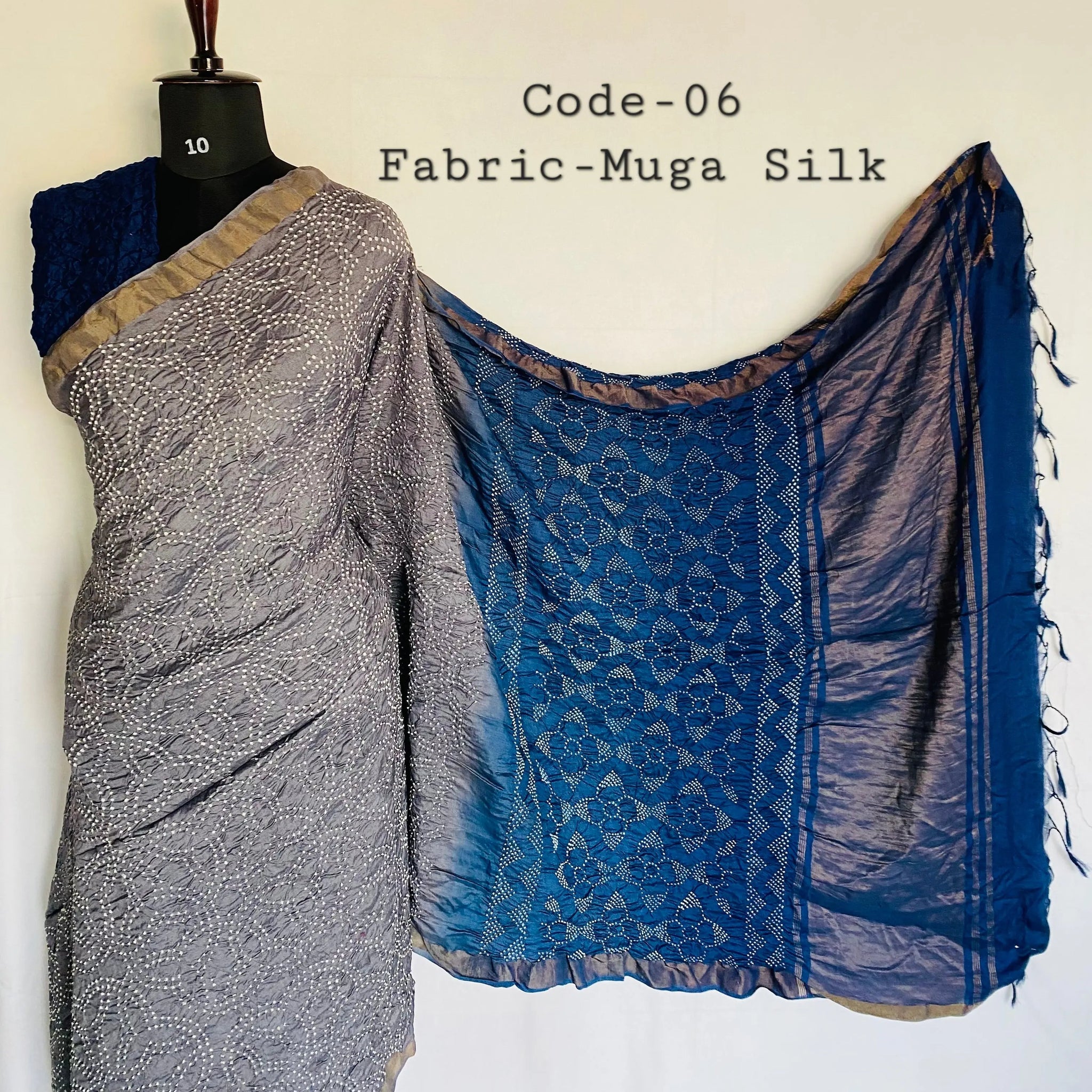 Premium Rai Bandhej Muga Silk Saree RAKHIYO