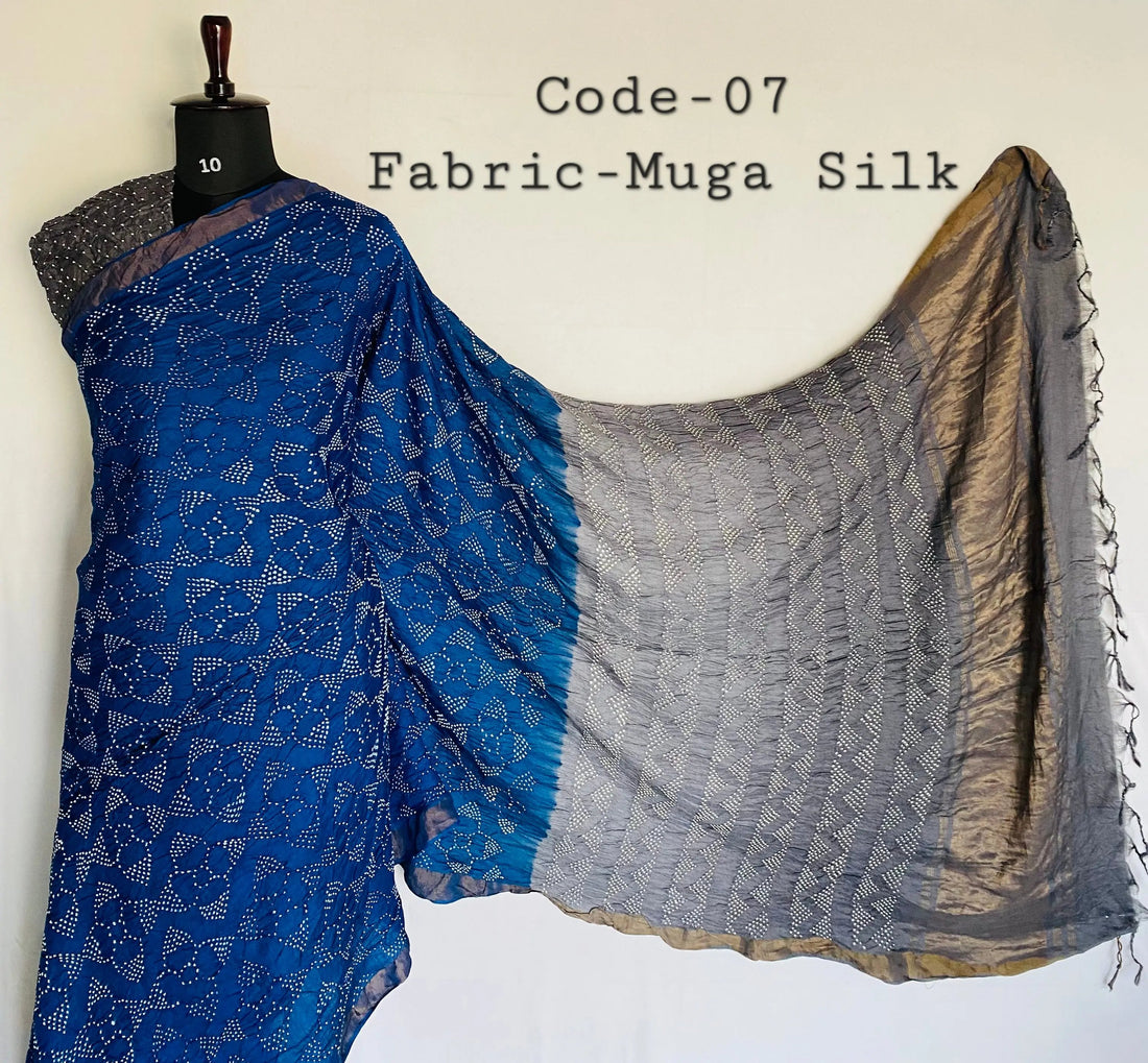 Premium Rai Bandhej Muga Silk Saree RAKHIYO