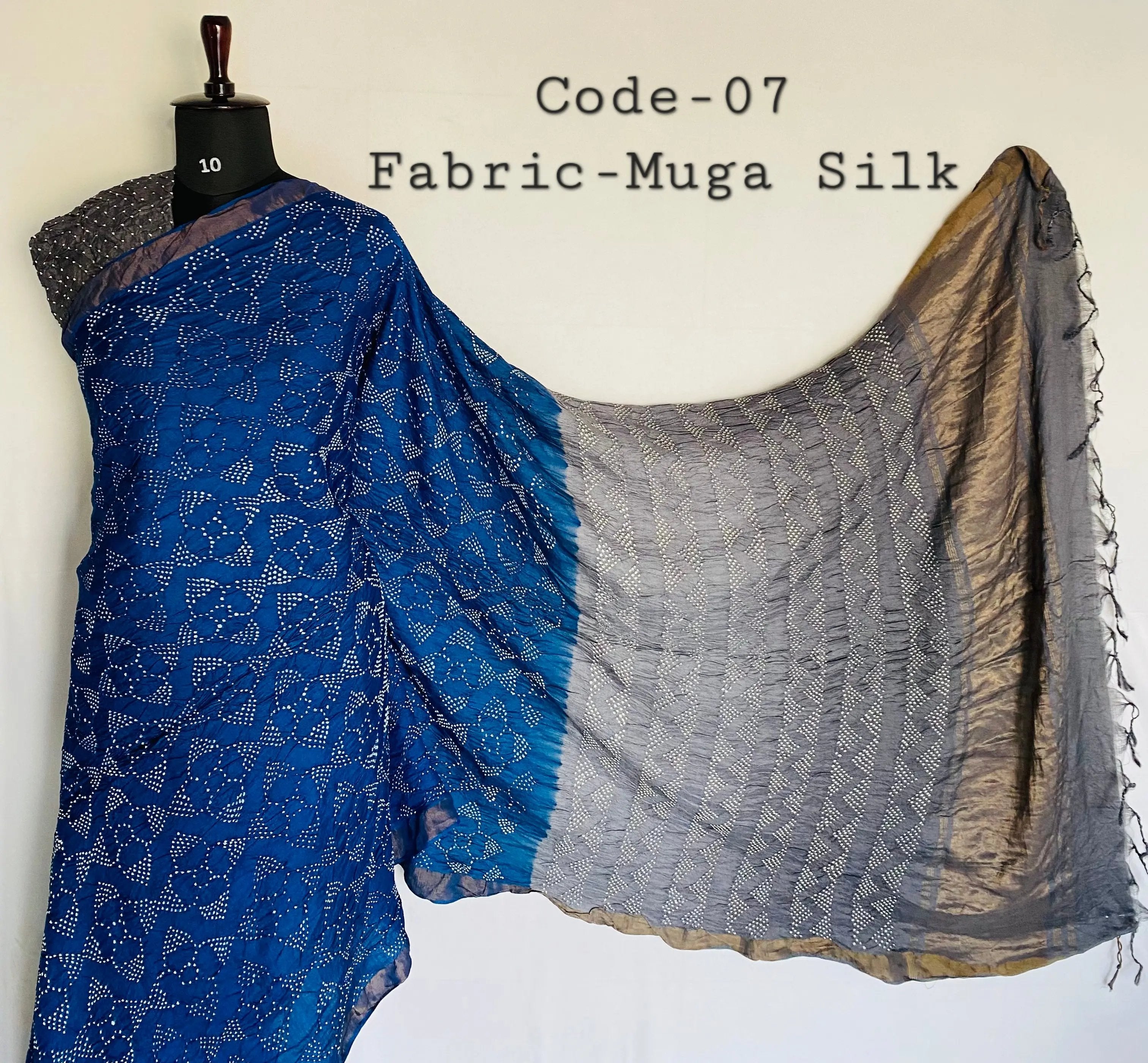 Premium Rai Bandhej Muga Silk Saree RAKHIYO