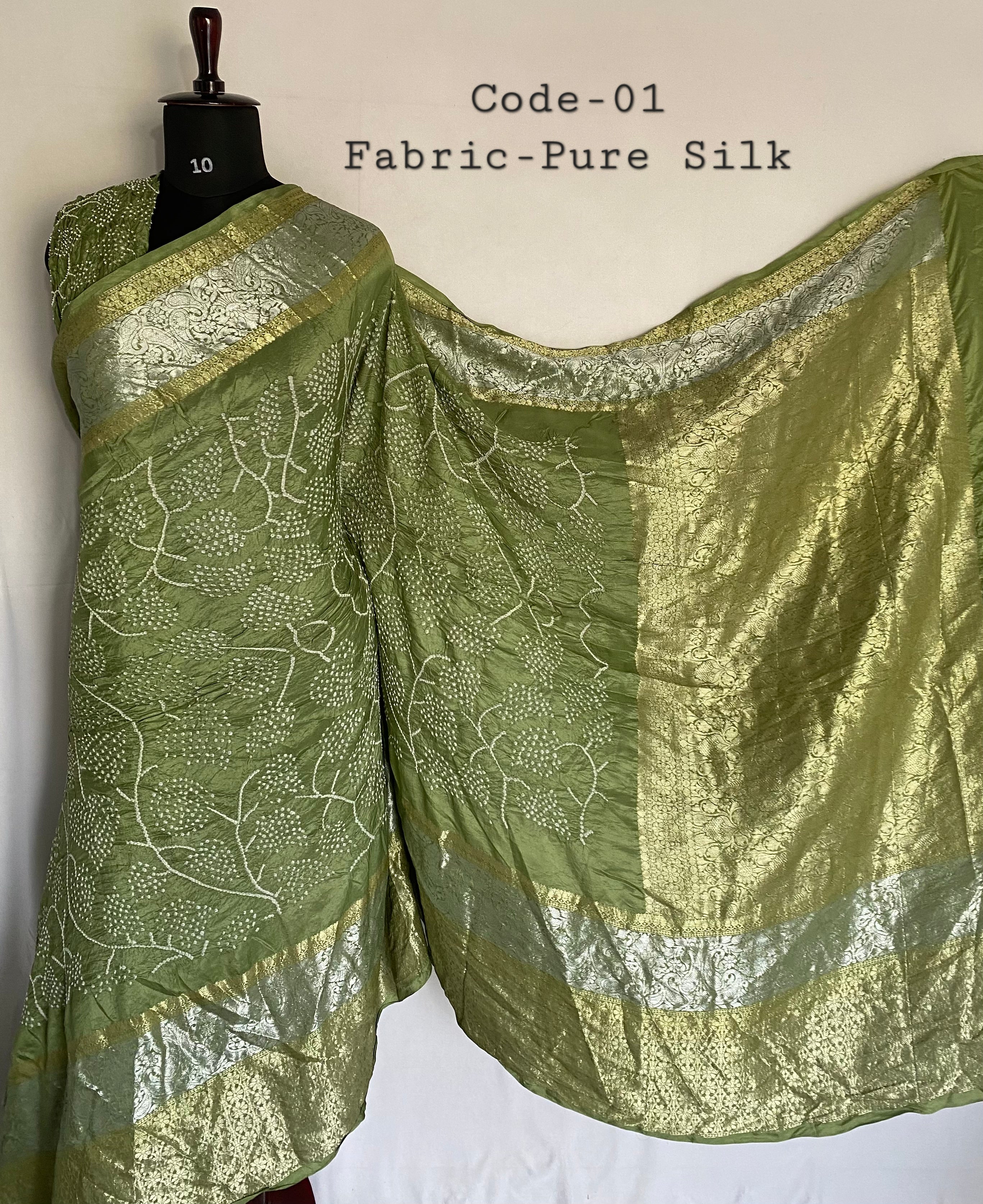 Premium Pure Silk Kanjivaram Bandhani