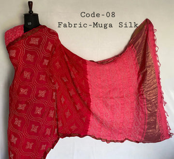 Premium Rai Bandhej Muga Silk Saree RAKHIYO