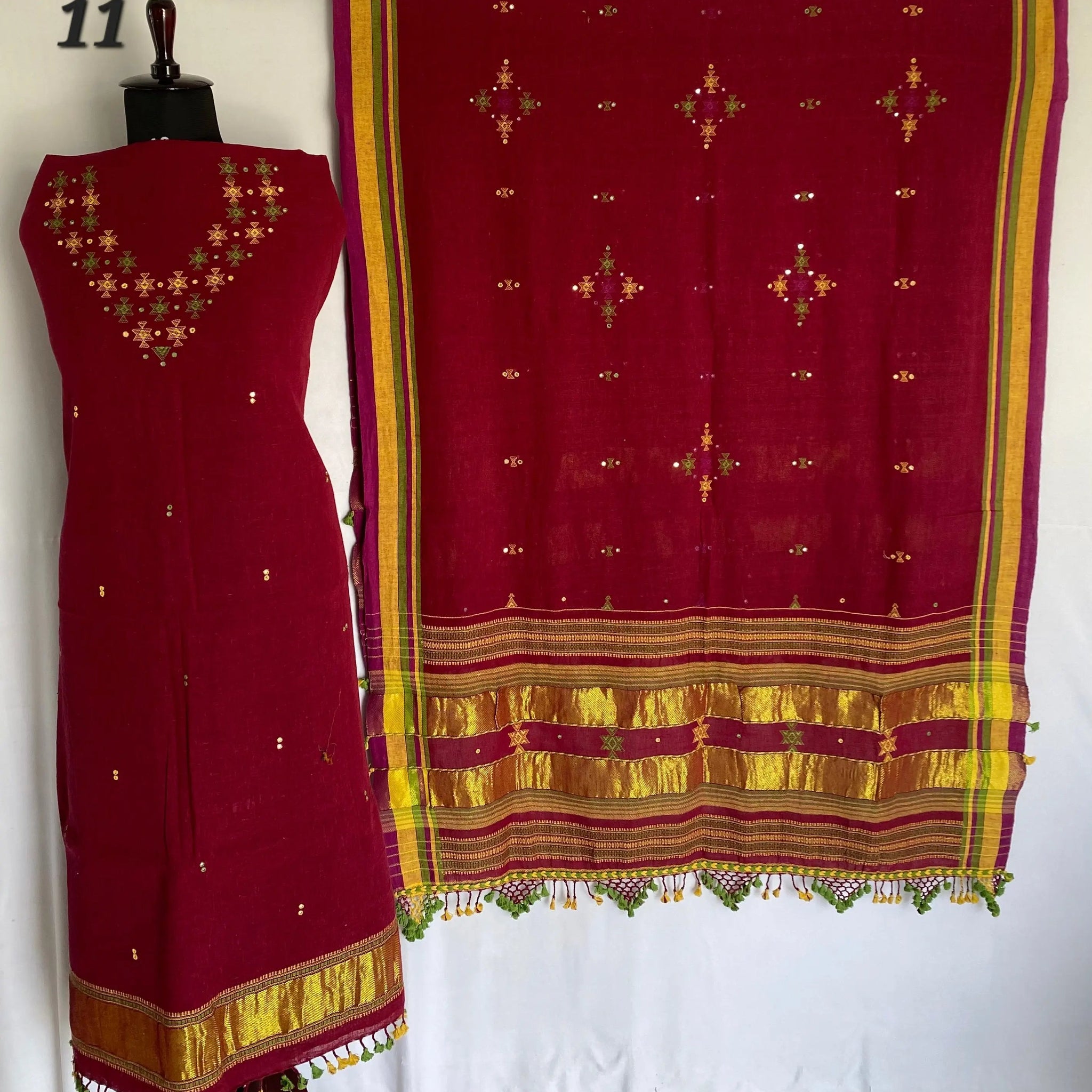 Bhujodi Kala Cotton Suit Material RAKHIYO