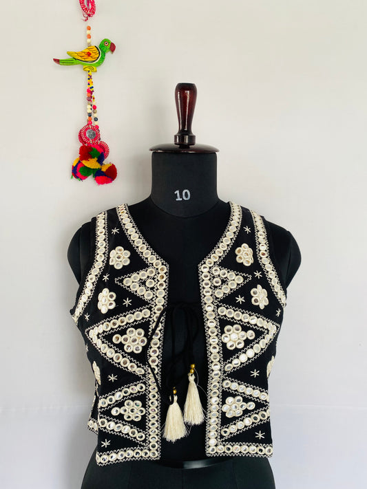 Black & White Embroidered Jacket