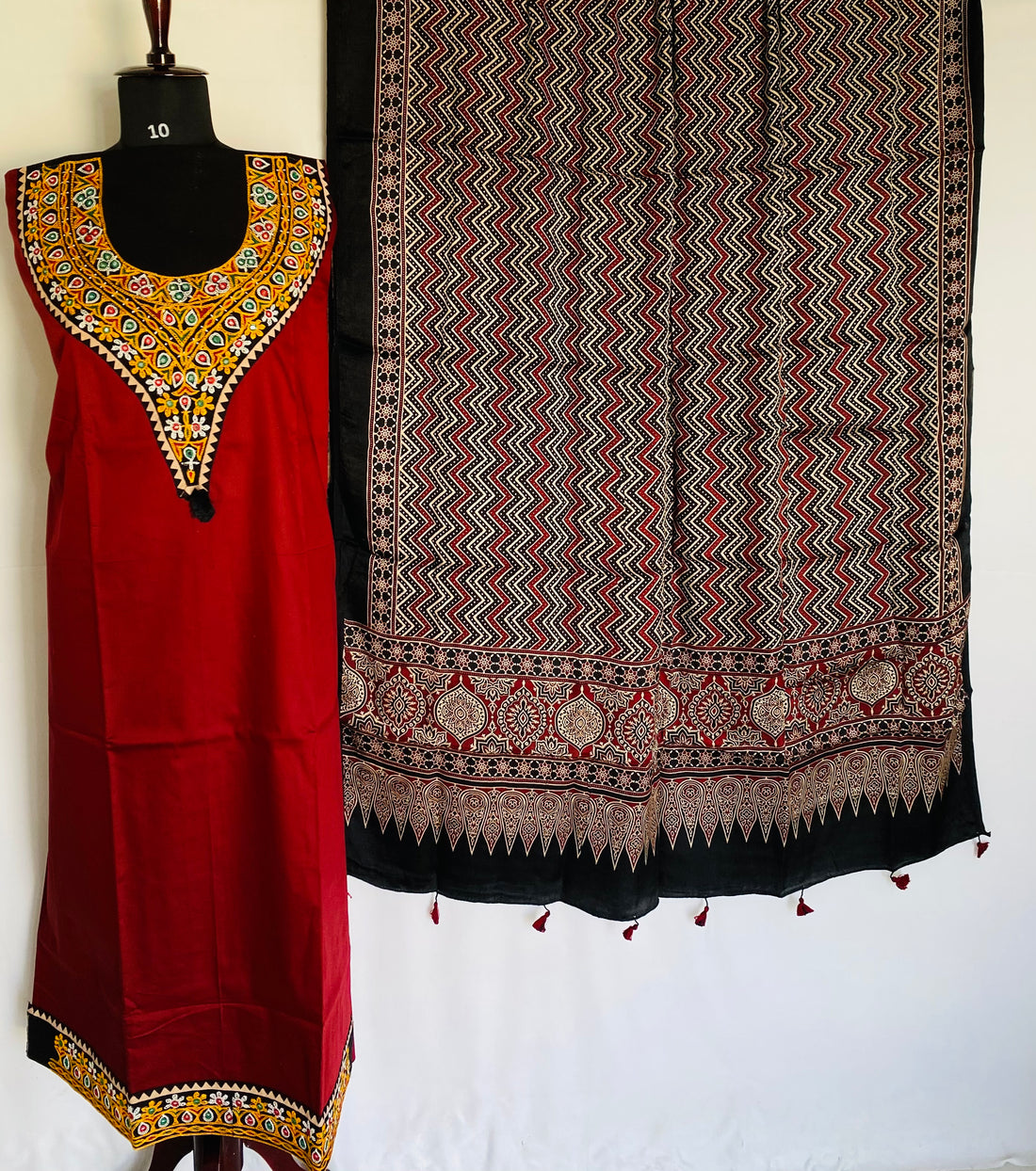 Kutchhi Ajarakh Suit Material