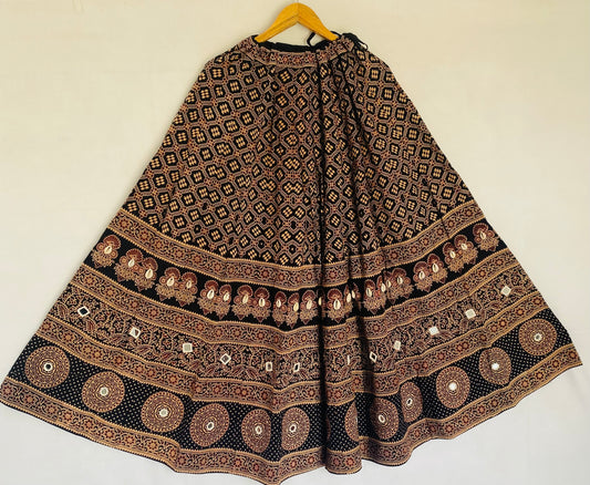 Cotton Ajarakh Kodi Skirt