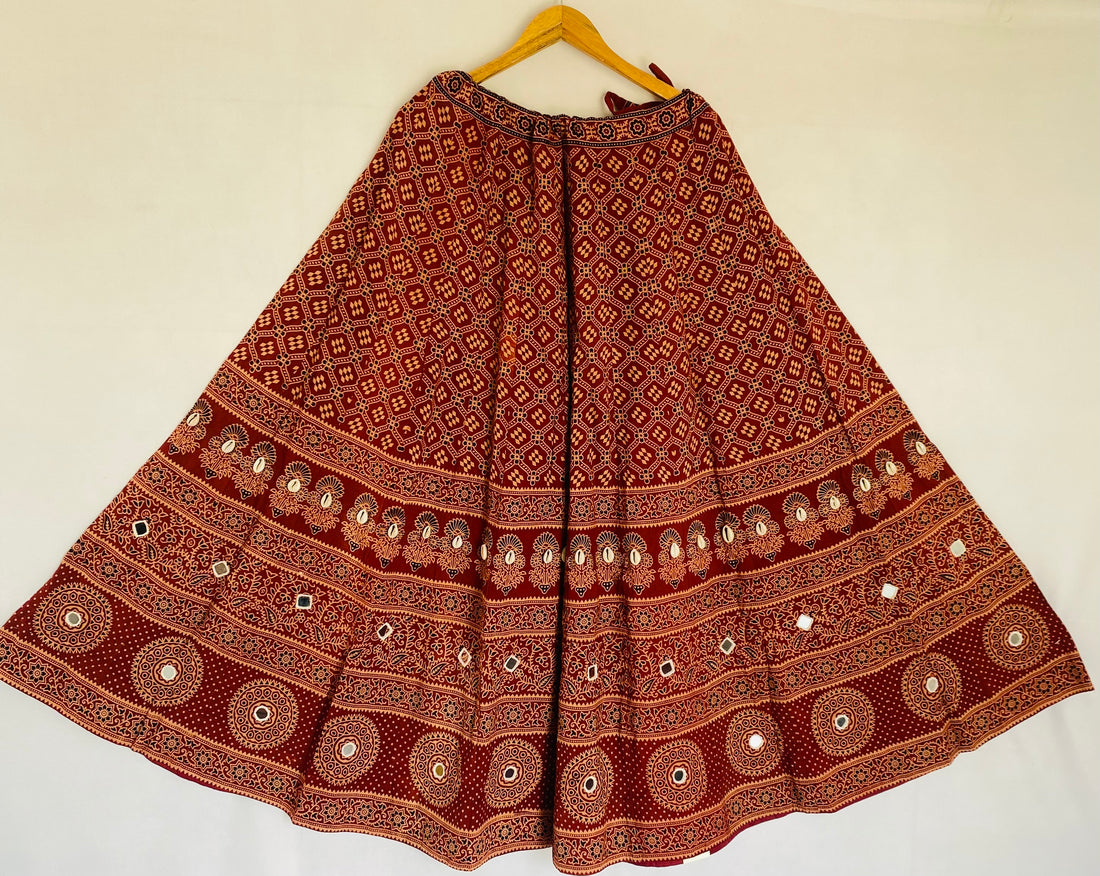 Cotton Ajarakh Kodi Skirt