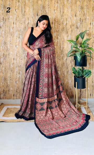 Ajarakh Naptol Modal Saree