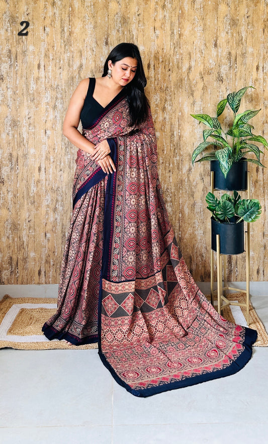 Ajarakh Naptol Modal Saree