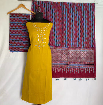Ajarakh Mirror Cotton Suit Material