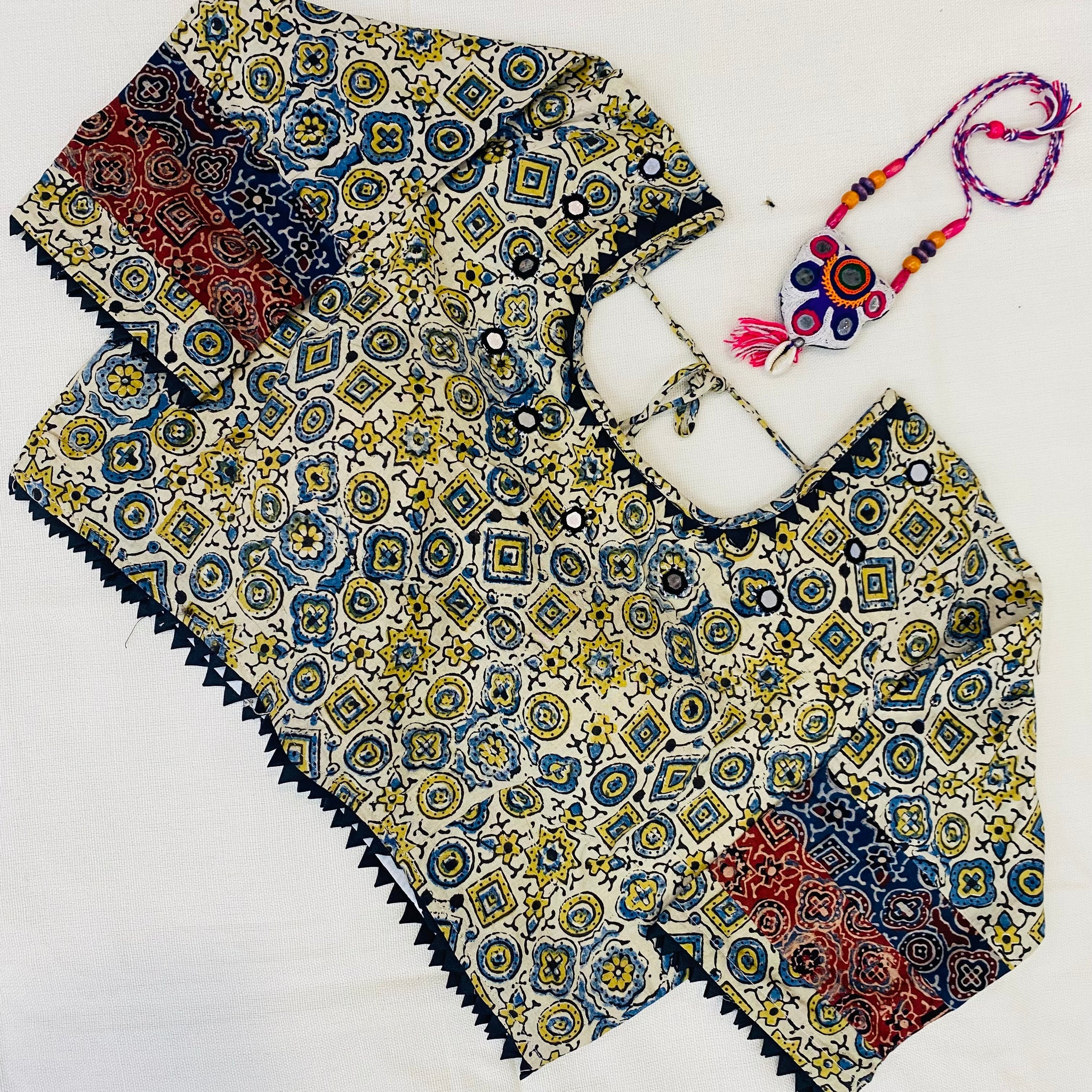 Ajrakh Cotton Mirror Blouse