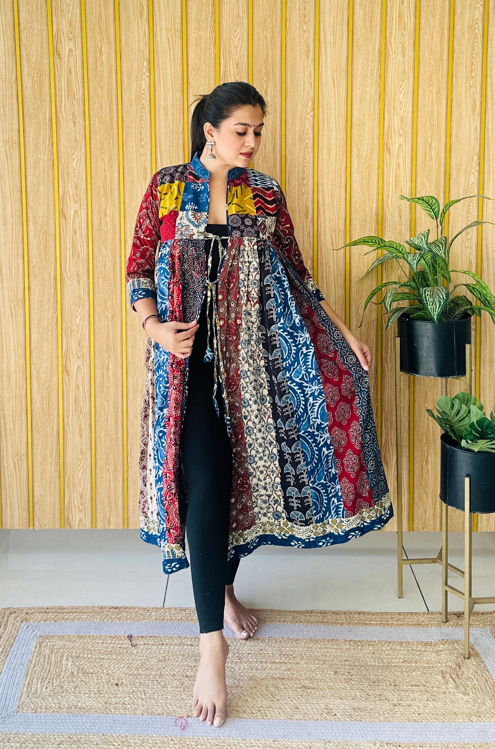 Ajarakh Patchwork Shrug