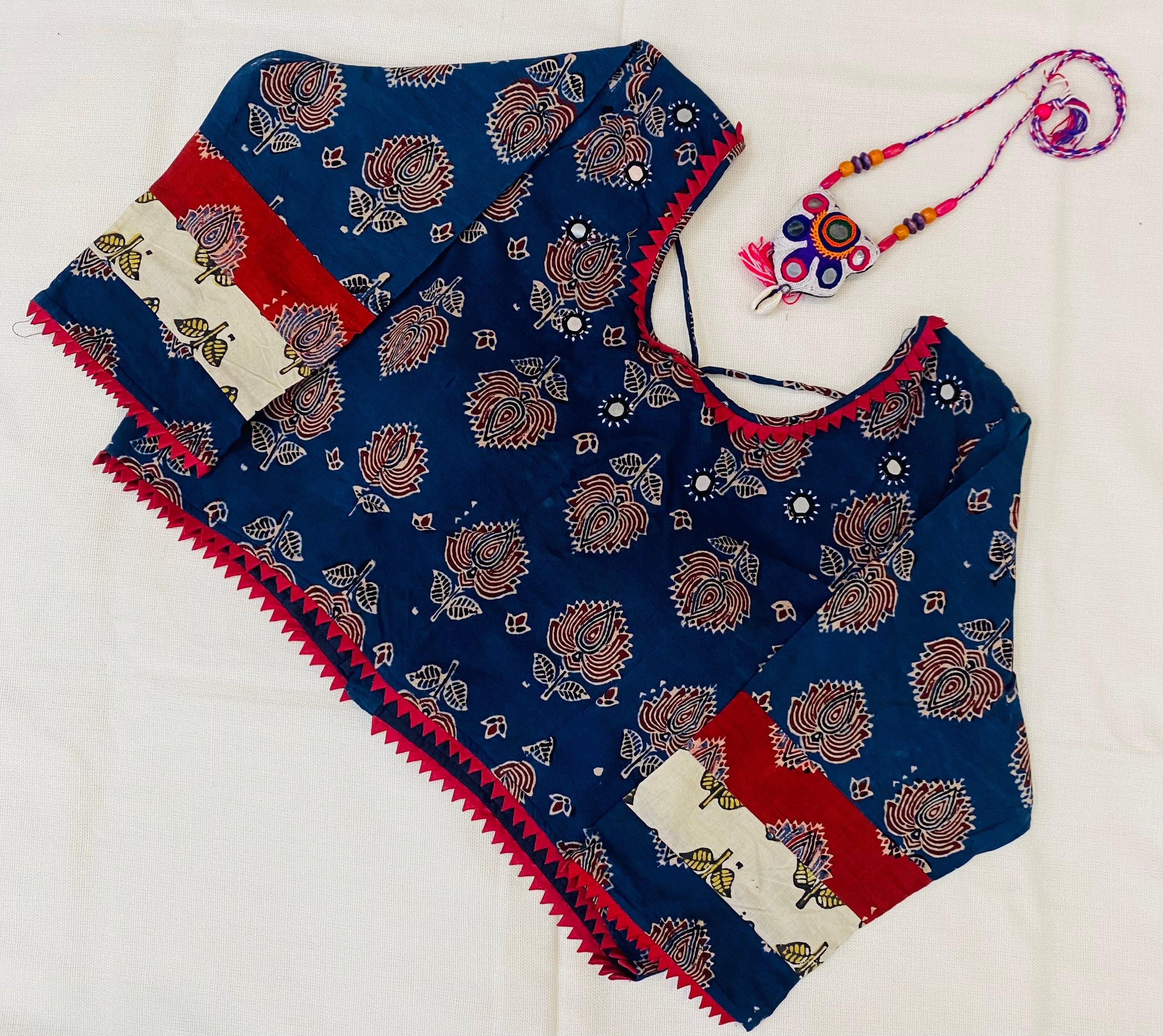 Ajrakh Cotton Mirror Blouse