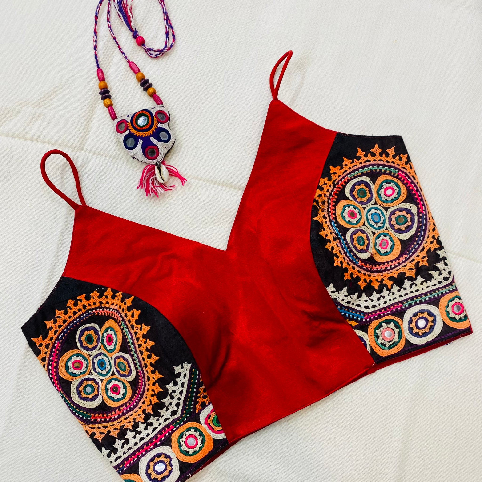 Kutchi Handwork Spaghetti Blouse