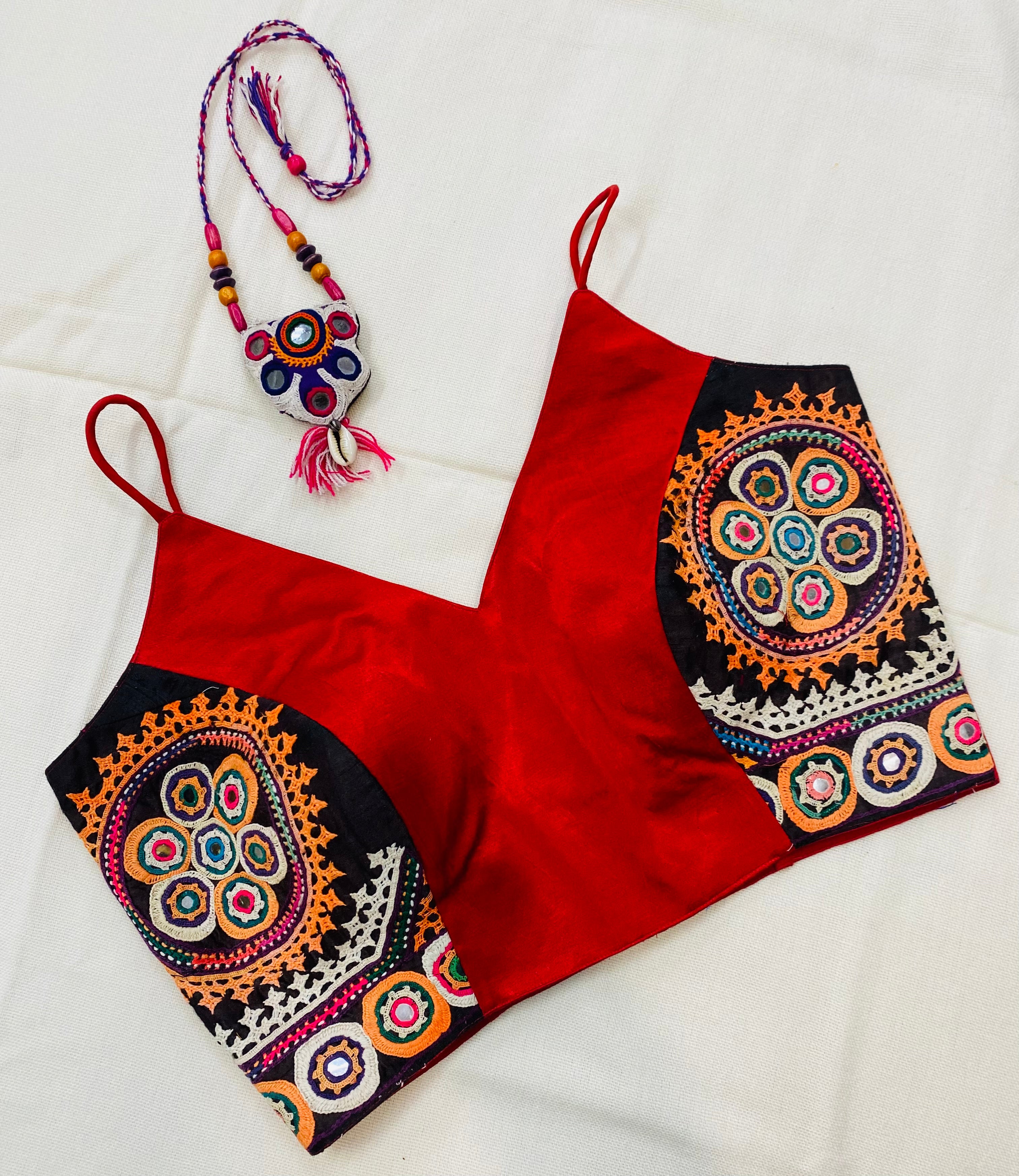 Kutchi Handwork Spaghetti Blouse