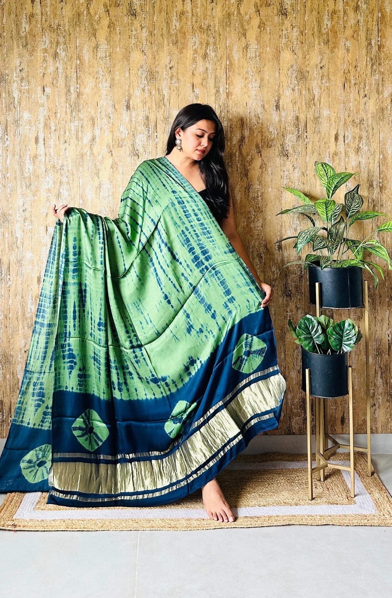 Green Sibori Modal Dupatta RAKHIYO