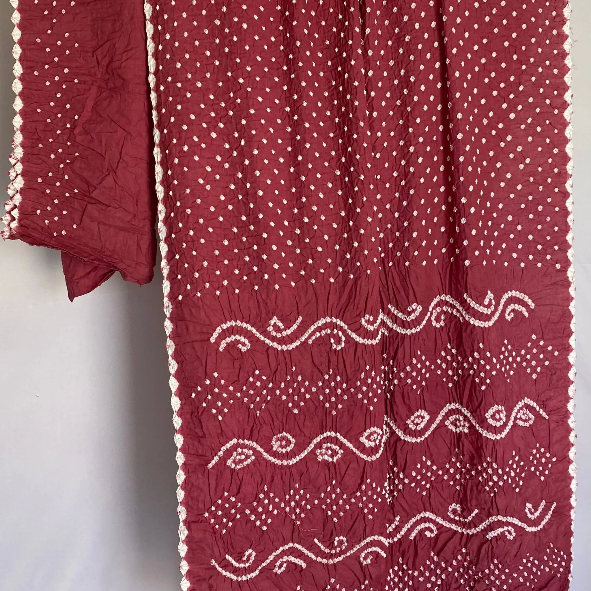 Onion Cotton Bandhej Saree RAKHIYO