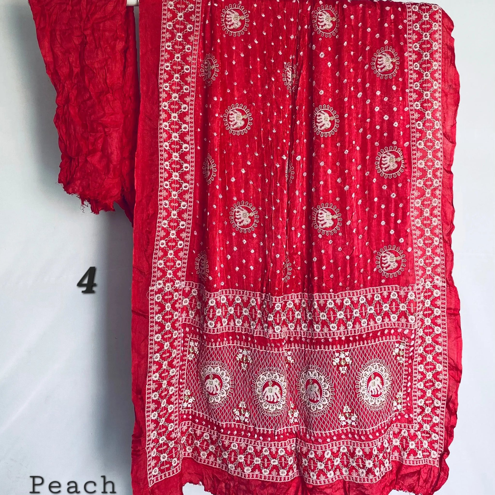 Lakhanavi+Bandhej Modal Silk Saree RAKHIYO