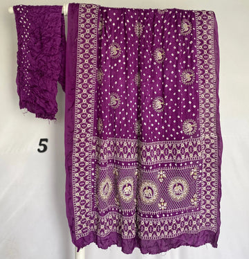 Lakhanavi+Bandhej Modal Silk Saree RAKHIYO