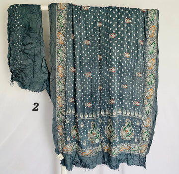 Lakhanavi+Bandhej Modal Silk Saree RAKHIYO