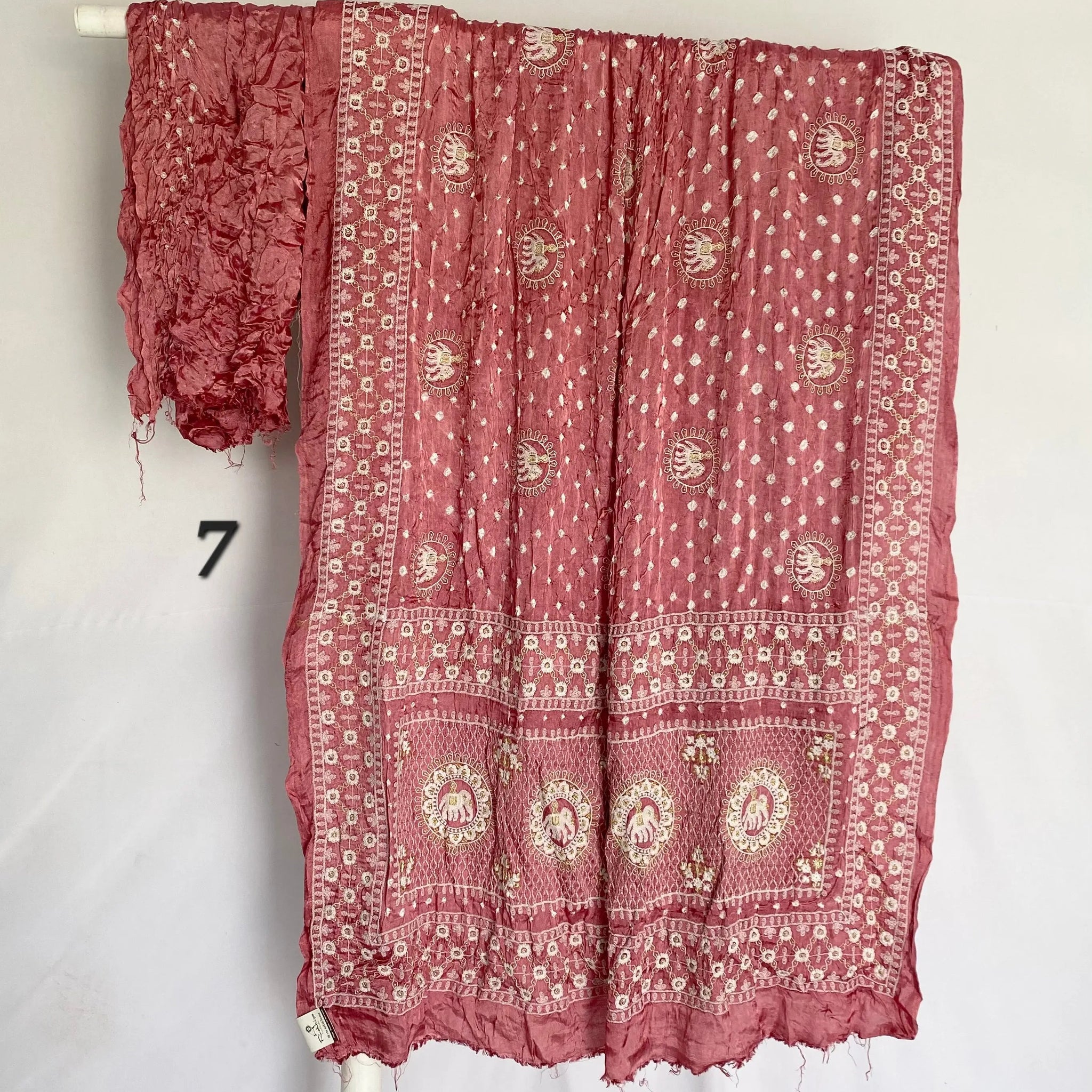 Lakhanavi+Bandhej Modal Silk Saree RAKHIYO